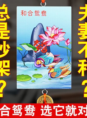 夫妻和合鸳鸯挂件夫妻感情烂桃花结婚新房客厅卧室床头中国结挂饰