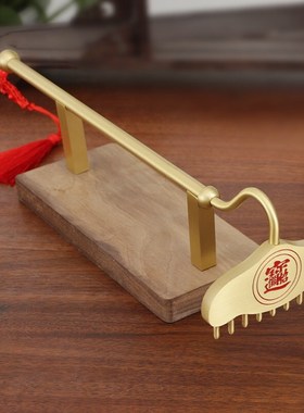 铜摆件 居家装中式饰摆件九齿钉耙风水摆件创意纯铜工艺品摆件