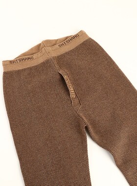 2024新款冬季中厚男士双层提花保暖裤加厚男生内穿打底棉裤可