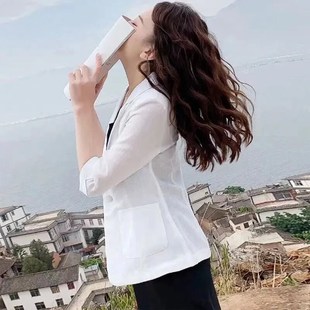 下单立减50元 显瘦七分袖 爆款 外套时尚 小西服防晒衣 透气西装