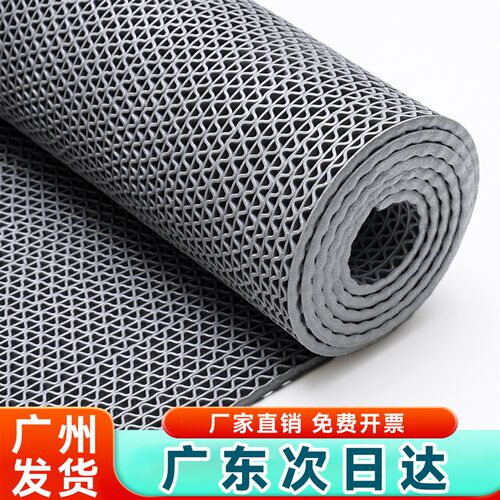 PVC塑料防滑垫化妆室厨房地垫防滑防油可擦免洗商用镂空防水门垫