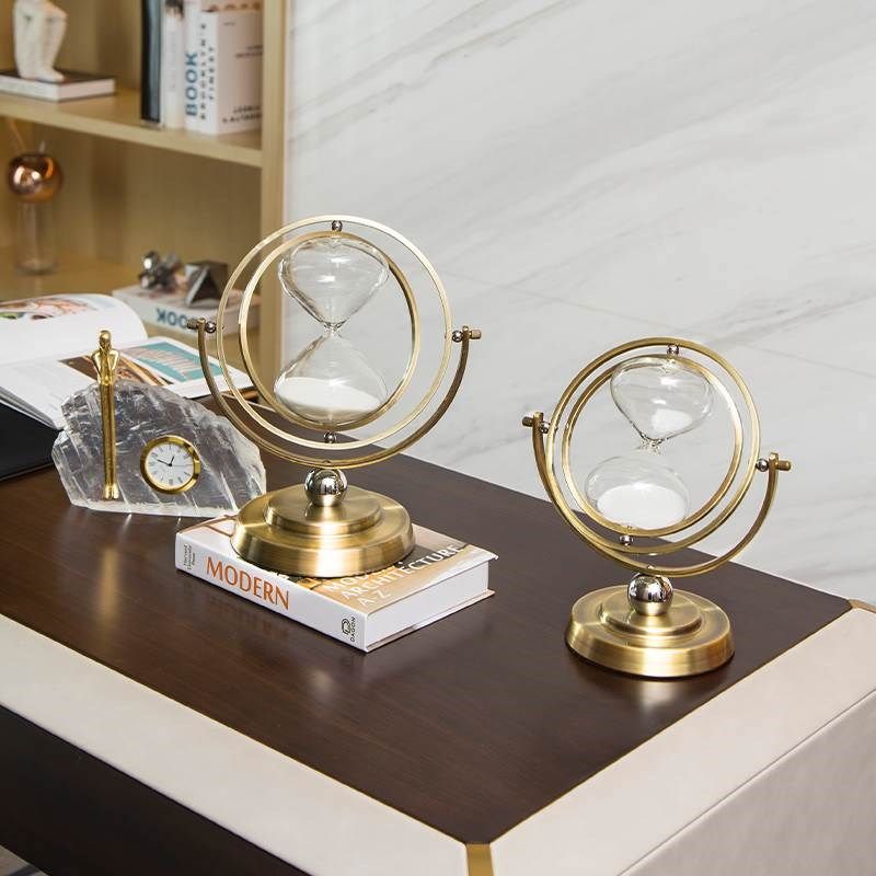 北欧创意轻奢沙漏摆件客厅酒柜家居软装饰品办公室书房简约工艺品