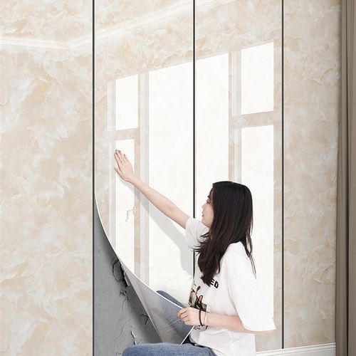 大理石瓷砖墙贴自粘防水防潮墙壁贴纸电视背景墙壁纸遮丑装饰墙纸