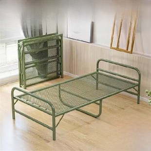 钢丝床单人折叠加固型不占地80厘米铁丝网床小铁床家用行军床老式