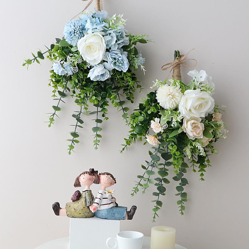 假花彷真花绿植花艺摆设摆件 客厅高级感壁挂壁饰墙饰家居装饰品