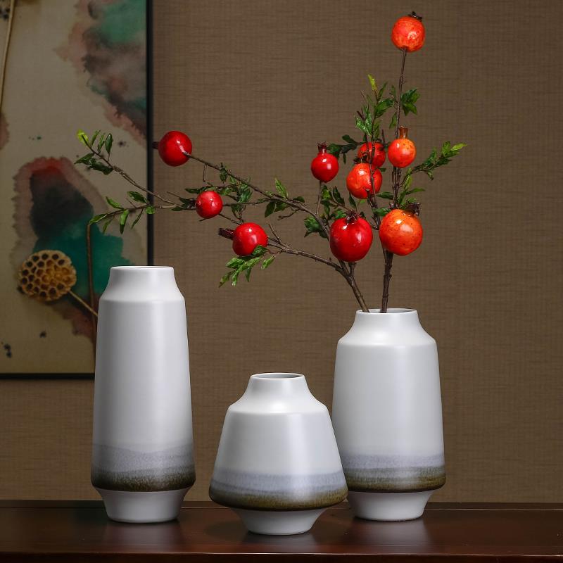 新中式景德镇陶瓷插干花花瓶创意客厅电视柜玄关样板间博古架摆件