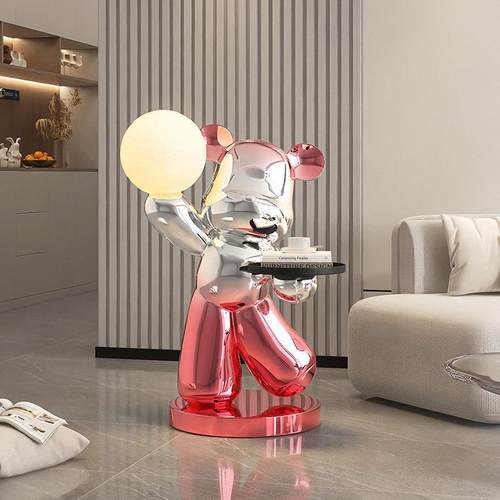 北欧轻奢暴力熊客厅玄关家居装饰品门店展厅公仔雕塑大型落地摆件