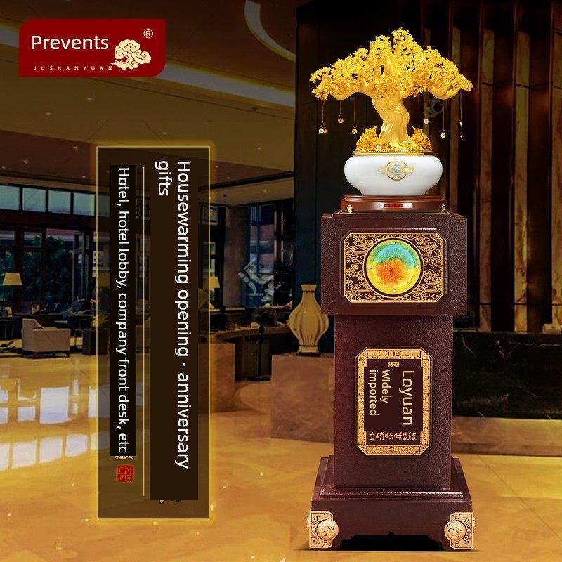 聚宝盆发财树落地摆件招财客厅酒店门厅大气装饰店铺乔迁开业礼品,家居饰品,落地摆件,淘宝优惠券,粉丝福利购,淘宝优惠卷