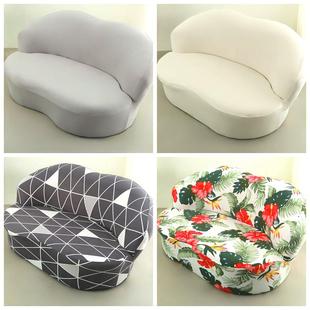 小双人沙发套罩全包四季弹力通用梳化半圆弧形异形嘴唇无扶手保护