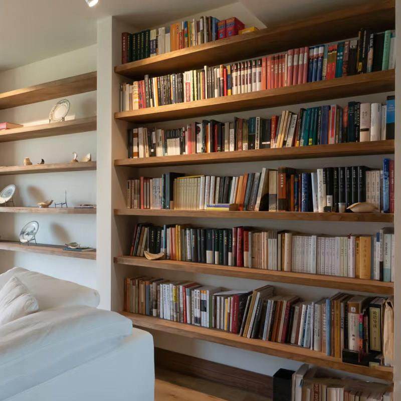 全实木一字隔板置物架墙上书架壁挂式创意悬空展示架儿童书架书柜,住宅家具,书架,淘宝优惠券,粉丝福利购,淘宝优惠卷