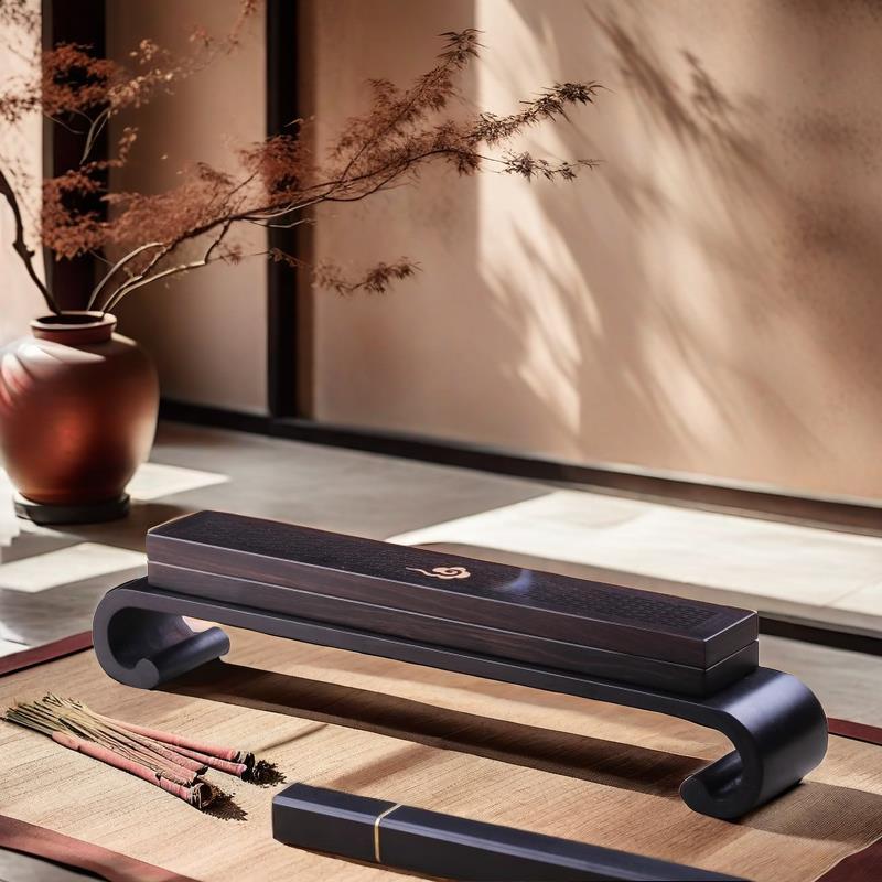 黑檀木卧香盒线 线香盒木质家用室内沉香卧香炉香插香座檀香薰香