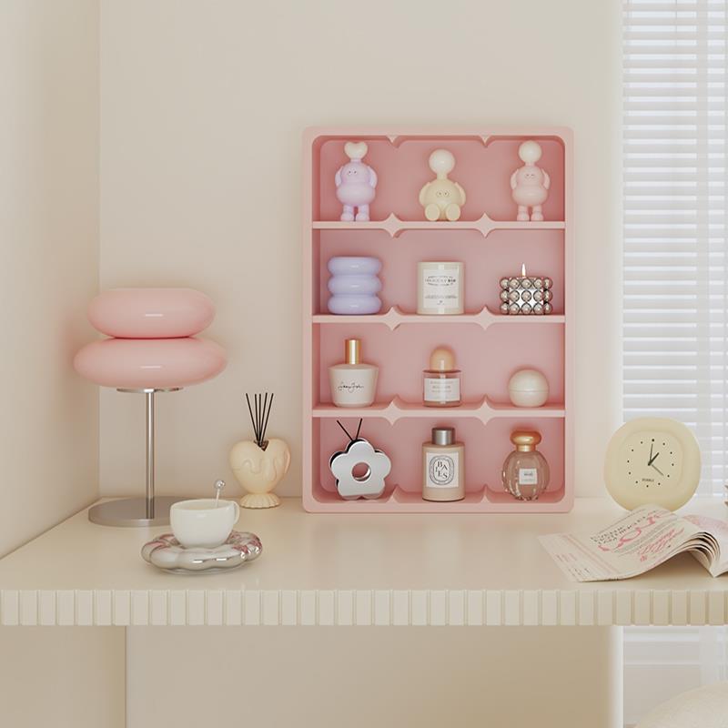 沐上多巴胺色杯架桌面收纳架墙上置物架多层客厅壁柜吊柜整理架
