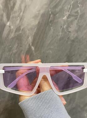 2025年新款大框一体式太阳眼镜女网红装饰街拍神器太阳眼镜男大脸