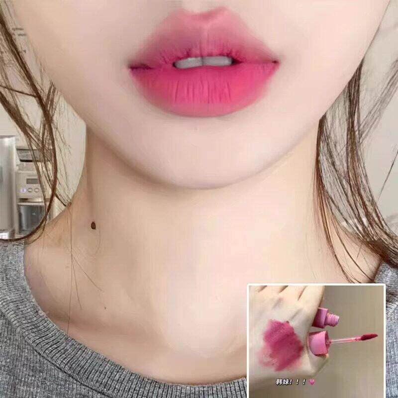 冷感韩妹色！橄榄皮丝绒唇釉哑光唇泥显白不挑皮韩系口红女团