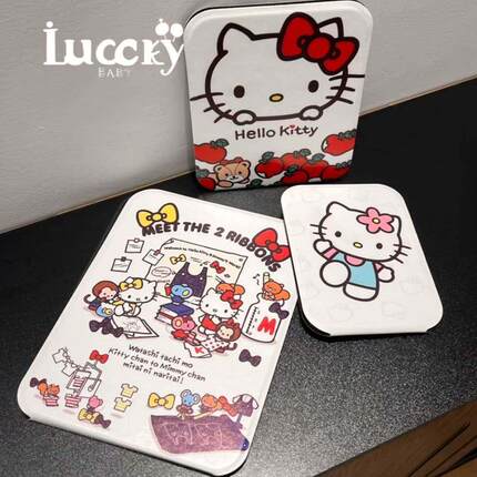 氏化妆镜学生宿舍Hello Kitty折叠镜翻盖便携式桌面镜女性卡