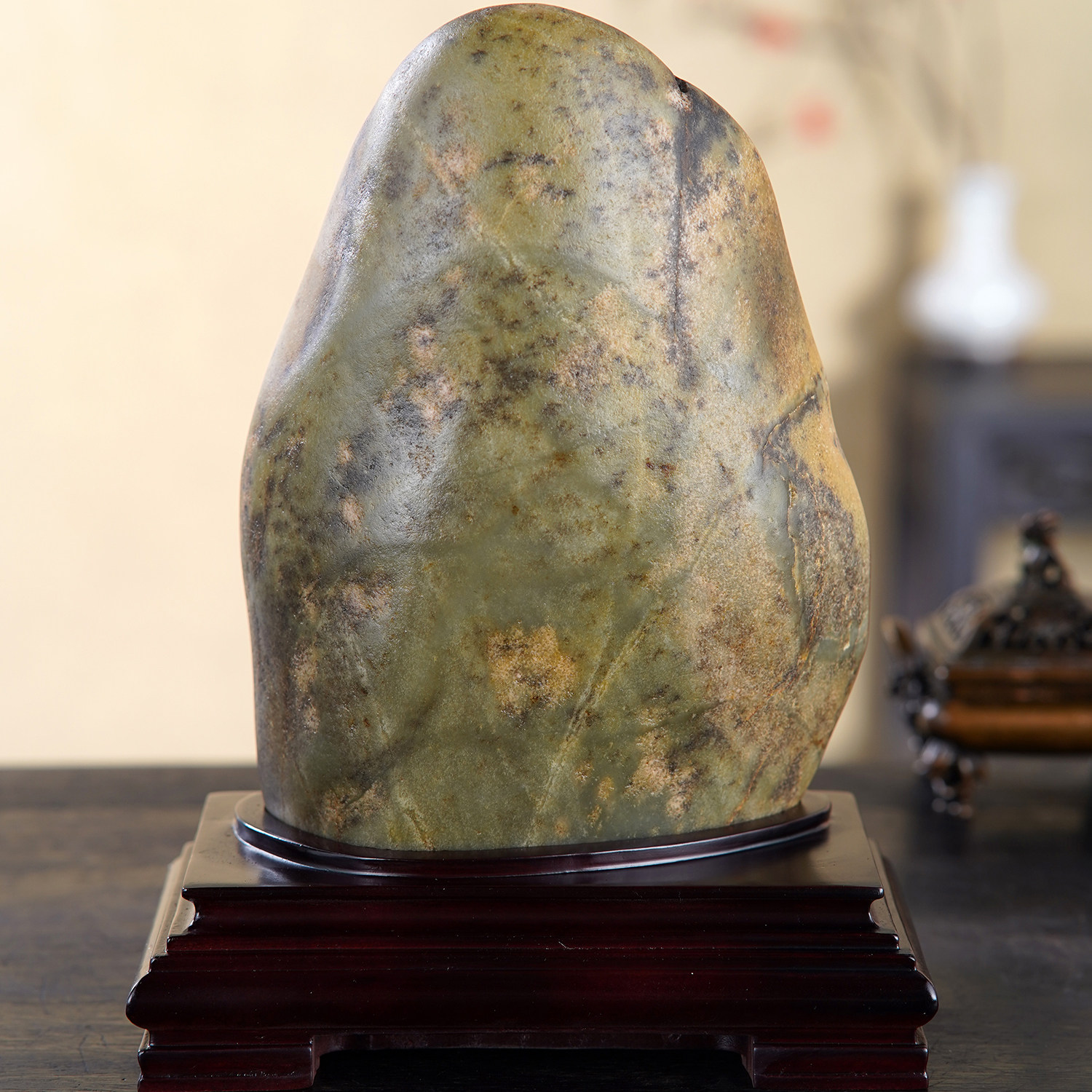 顶爷奇石原石靠山石装饰收藏摆件