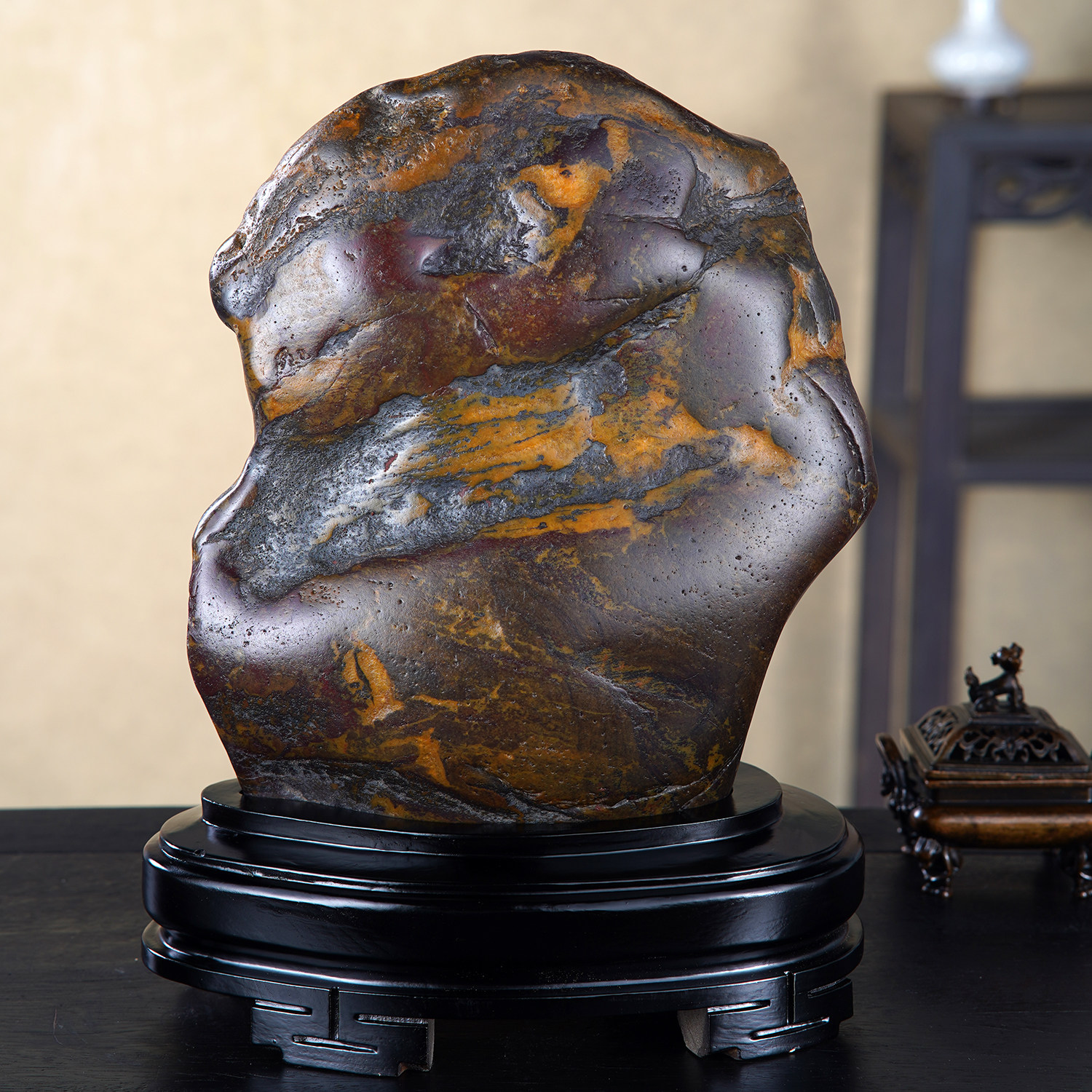 顶爷天然原石奇石【灵猿悟相】广西彩石收藏摆件镇宅招财把玩件