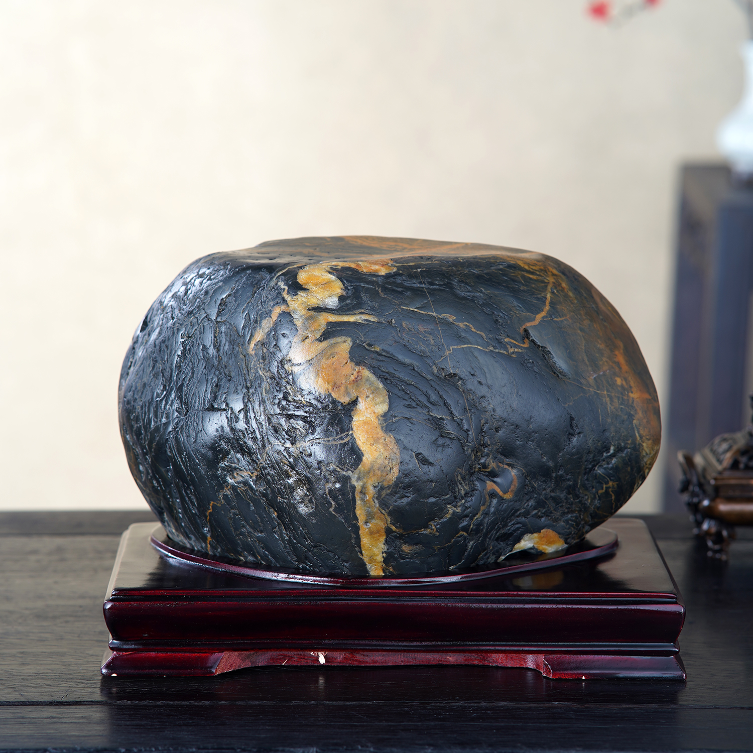 顶爷奇石原石靠山石装饰收藏摆件