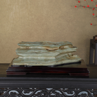 顶爷天然原石奇石 【步步高升松花石】 收藏摆件招财运镇宅靠山石