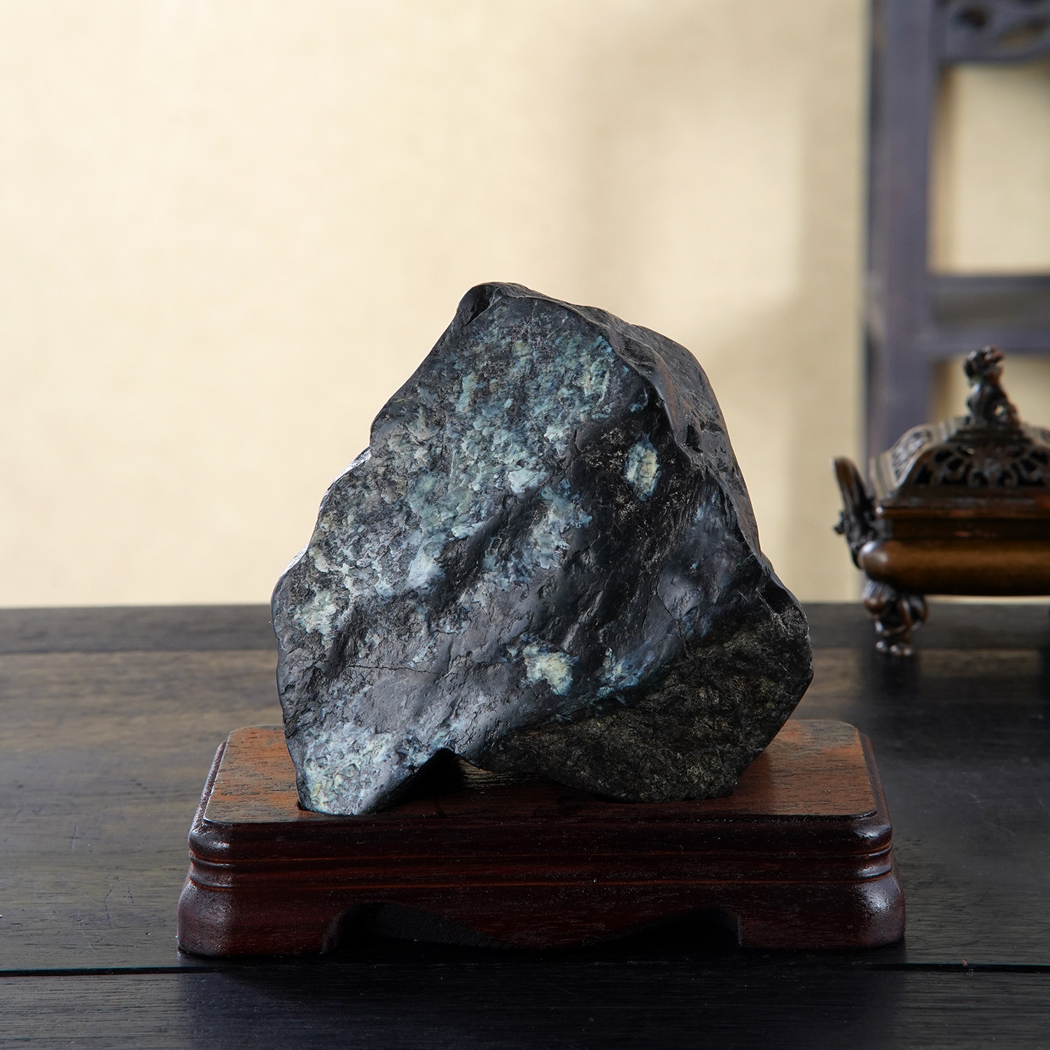 顶爷奇石原石靠山石装饰收藏摆件