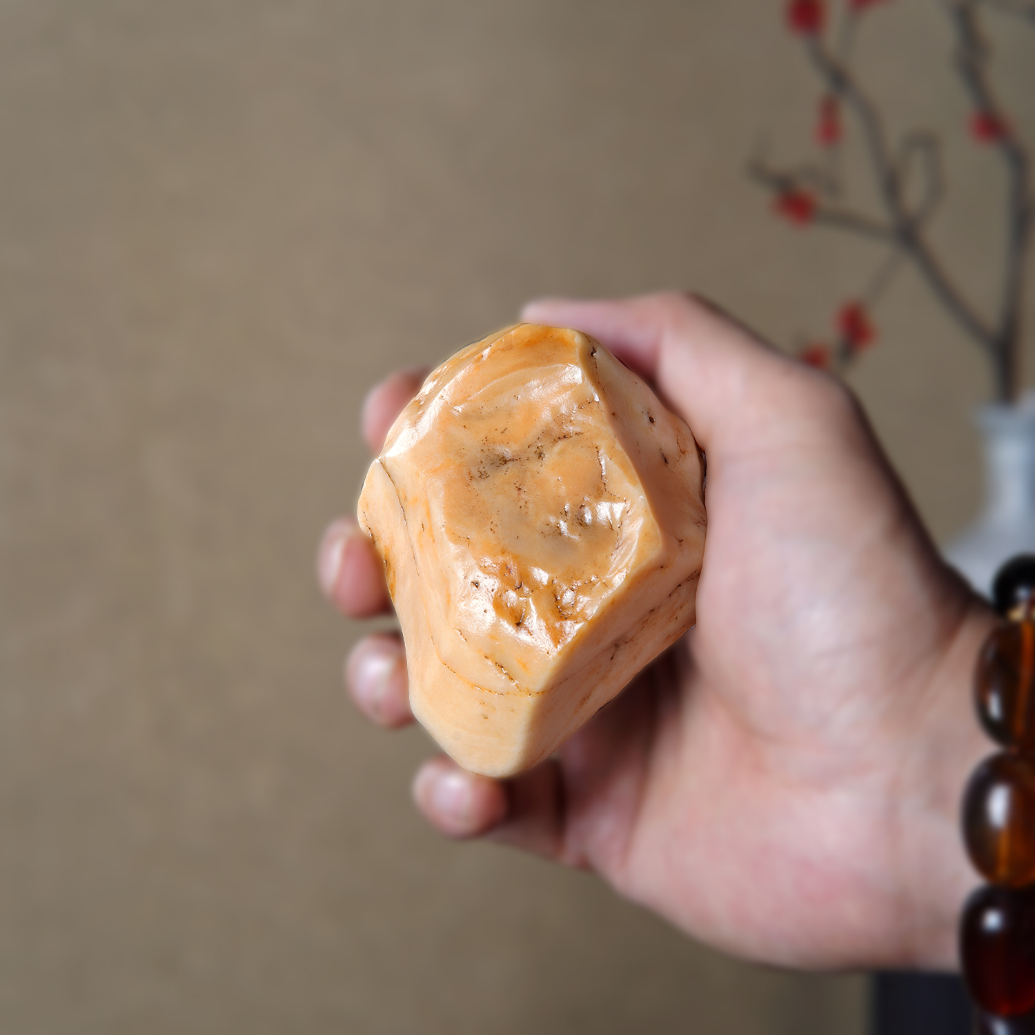 顶爷天然原石奇石【戈壁石沙漠漆】收藏镇宅靠山观赏修心把玩摆件