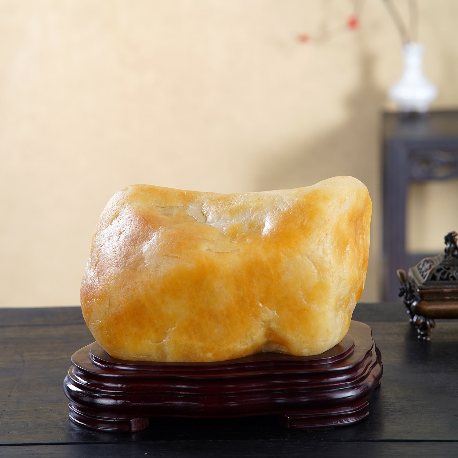 顶爷天然原石奇石【元宝聚金】黄蜡石收藏装饰摆件镇宅把玩靠山石
