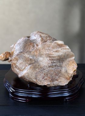 顶爷奇石原石靠山收藏戈壁石摆件