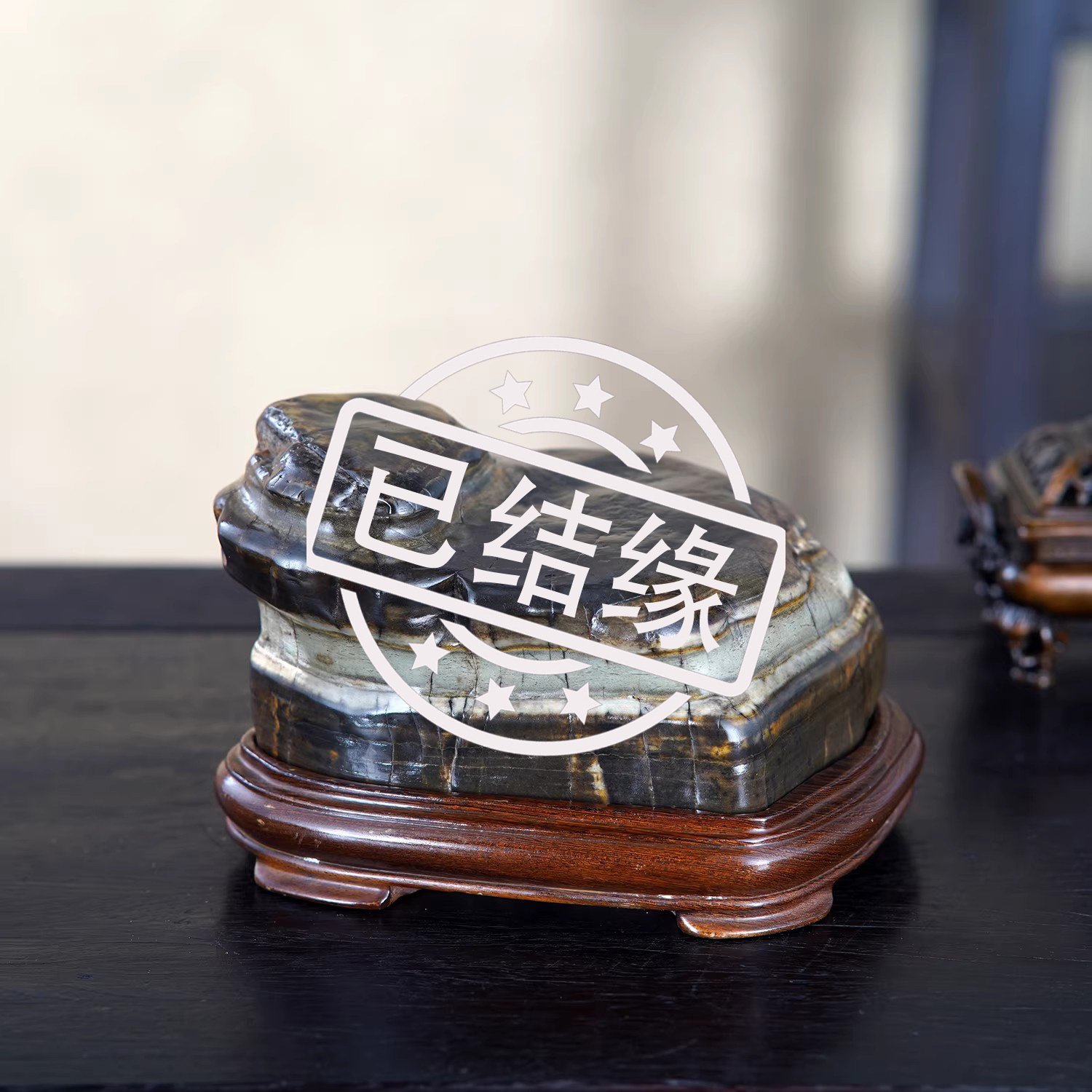 顶爷天然原石奇石【层峦玉印】广西彩陶石收藏观赏镇宅靠山摆件