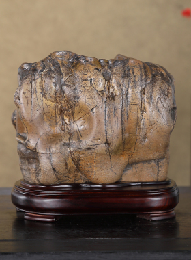 顶爷奇石原石靠山石装饰收藏摆件