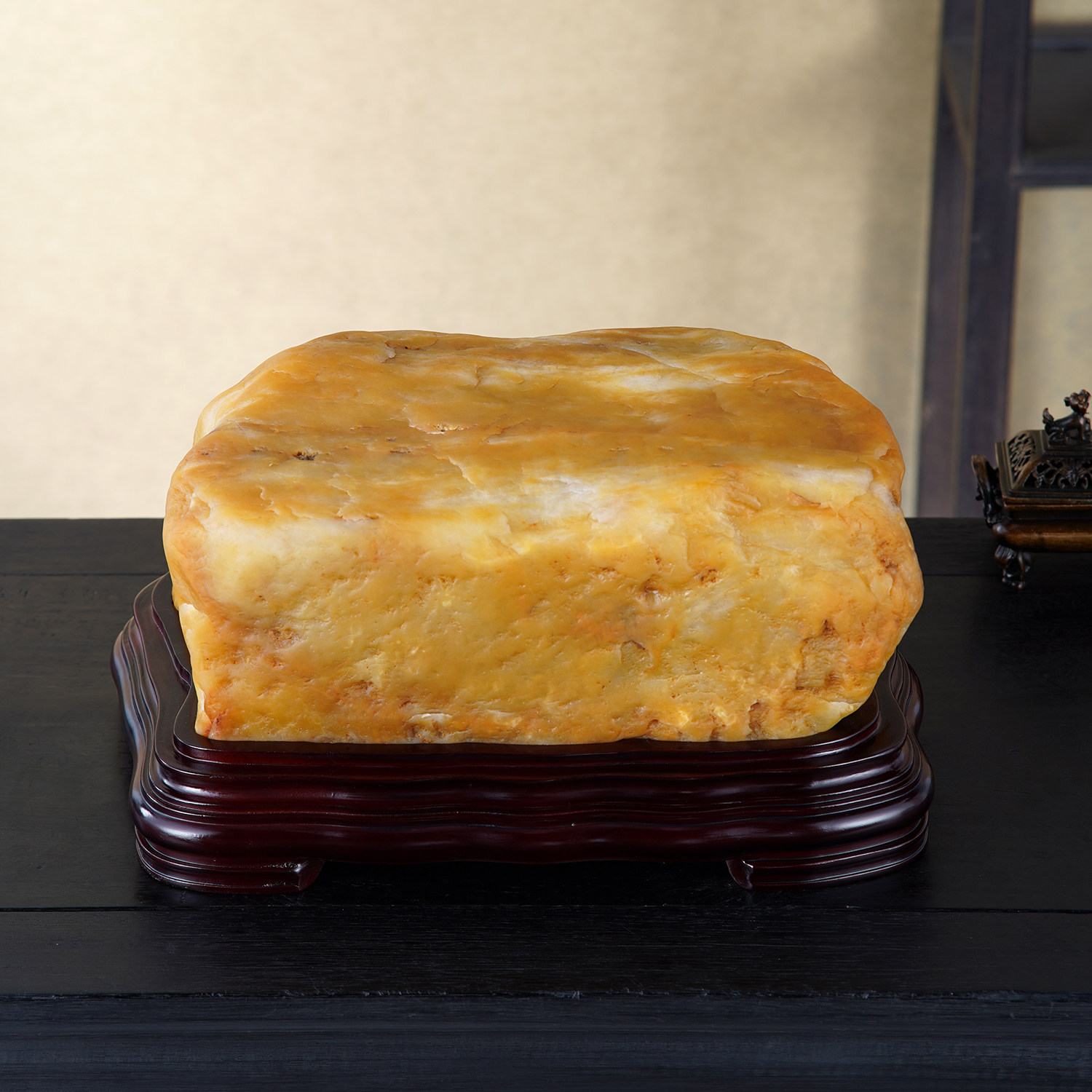 顶爷天然原石奇石【金印祥瑞】黄蜡石收藏装饰摆件镇宅把玩靠山石