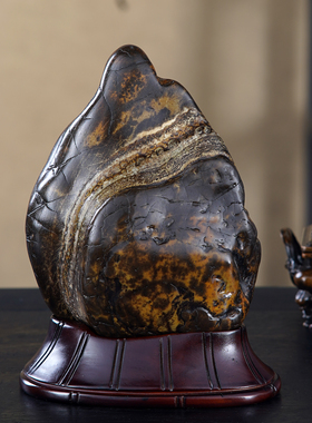 顶爷奇石原石靠山收藏大化石摆件