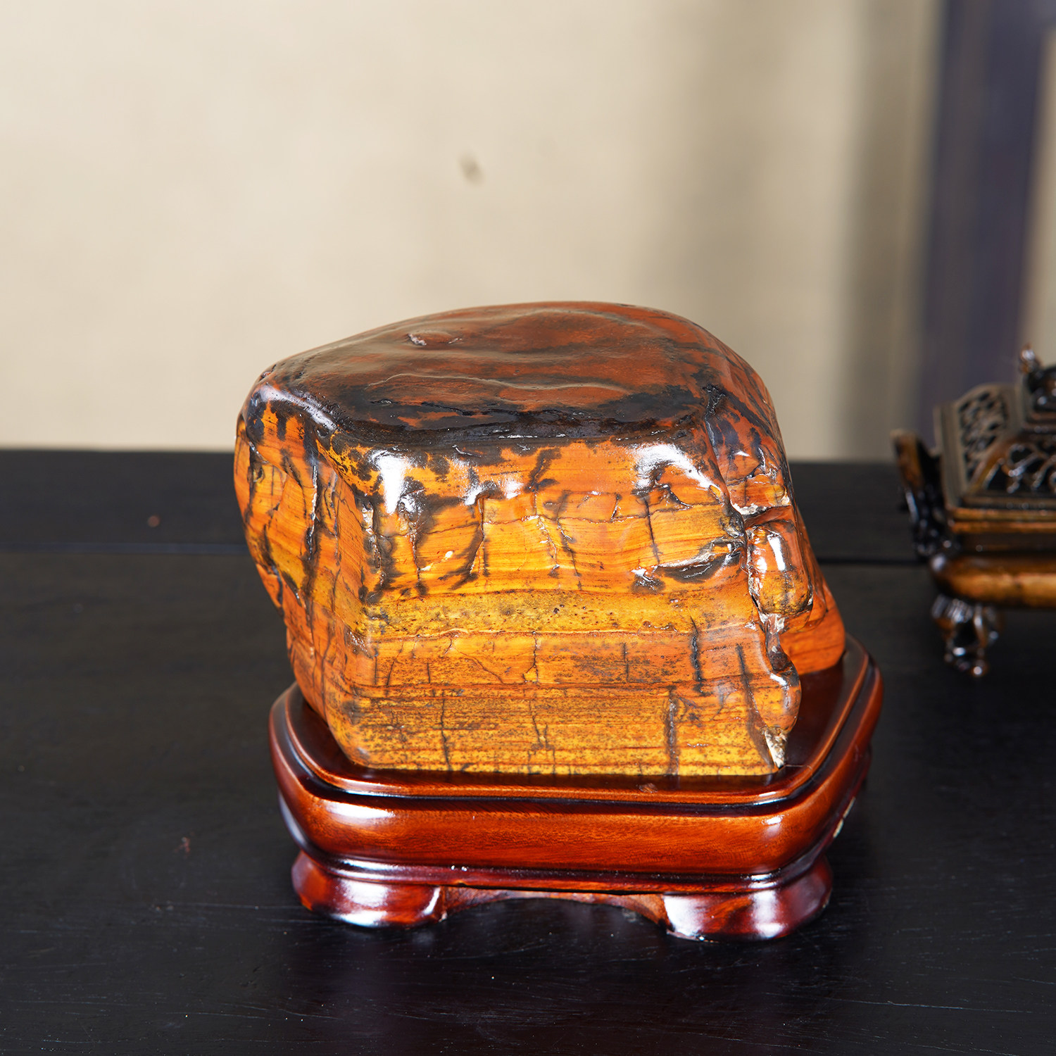 顶爷天然原石奇石【金壁千秋】广西大化石收藏观赏镇宅靠山石摆件