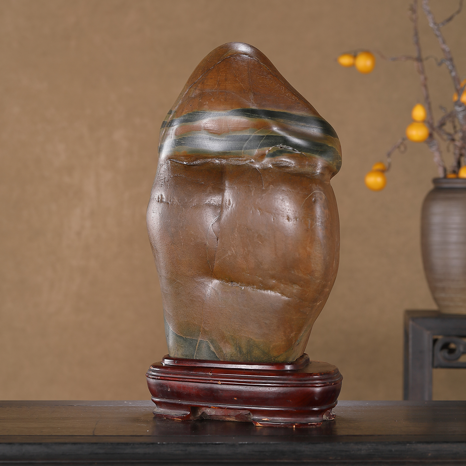 顶爷天然原石奇石【丹霞雄峰三江石】收藏装饰摆件镇宅靠山阳元石