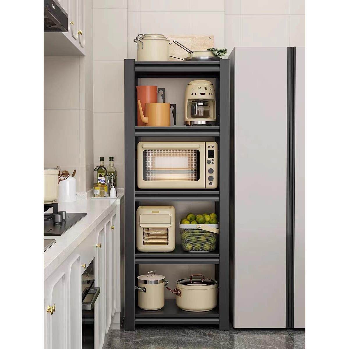 厨房置物架落地多层多功能家用微波炉烤箱收纳架橱柜货架钢制架子,厨房/烹饪用具,微波炉置物架,淘宝优惠券,粉丝福利购,淘宝优惠卷