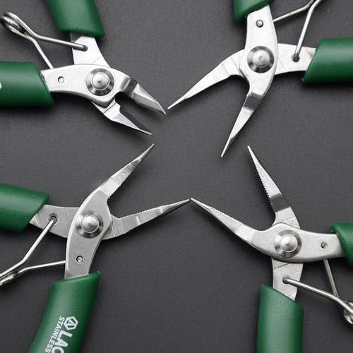 老A台湾多功能不锈钢迷你尖嘴钳小巧首饰手工斜嘴钳弯嘴钳电子钳