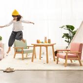 儿童沙发网红阅读角读书实木座椅布置小孩男孩迷你凳子宝宝小椅子