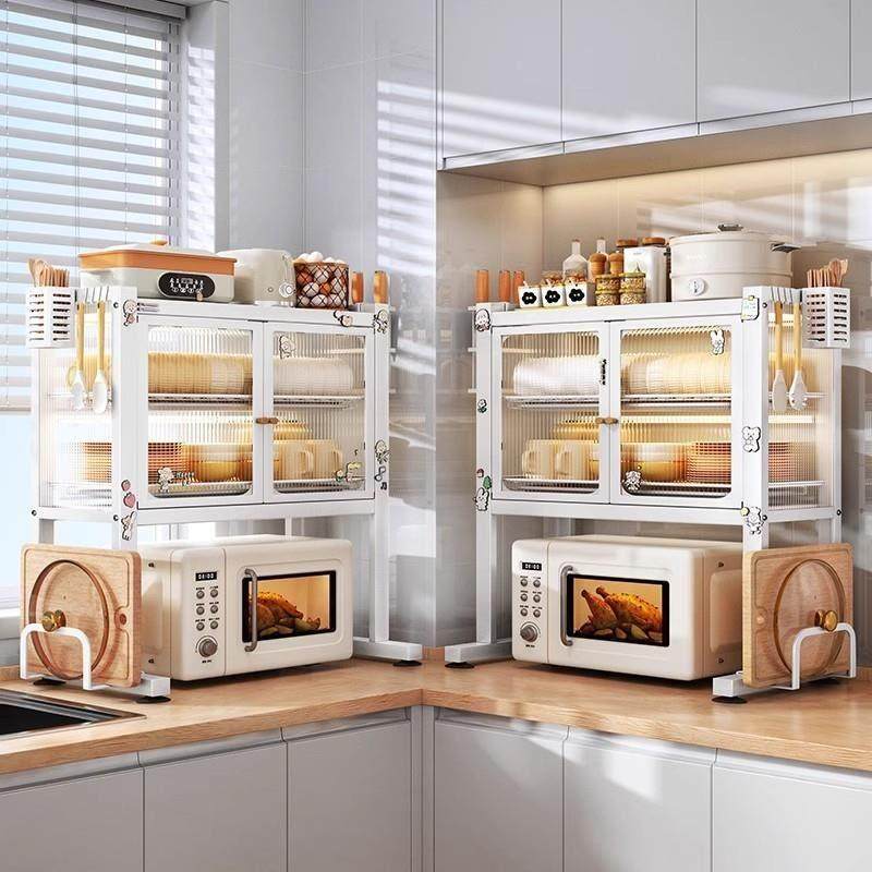 厨房微波炉置物架台面烤箱收纳架子家用碗柜多功能碗碟沥水架,厨房/烹饪用具,微波炉置物架,淘宝优惠券,粉丝福利购,淘宝优惠卷