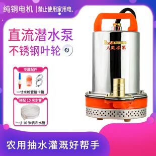 上海人民12v48V60V72V直流潜水泵电瓶动车农用浇花菜高扬程抽水机