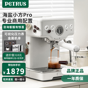 柏翠PE3833海盐小方Pro小型家用咖啡机半自动意式浓缩小型家用