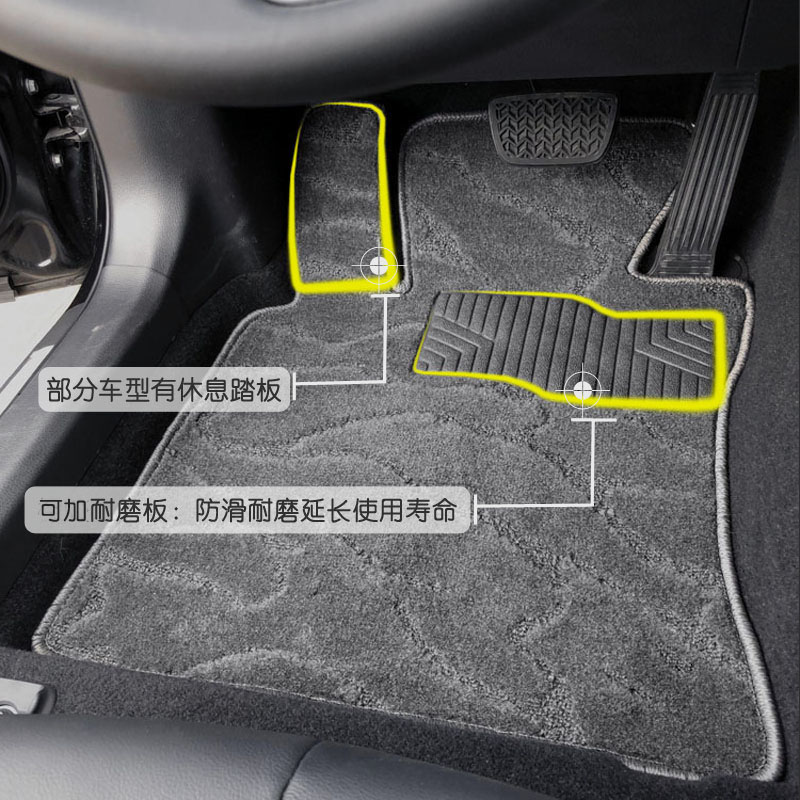 汽车脚垫专车地毯式毛毯绒布保护垫定制绒面绒毛脚踏垫