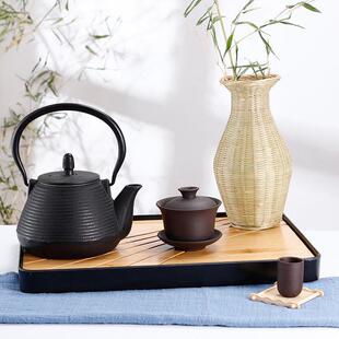 竹制品编织插花瓶 客厅摆件小竹筐装饰竹演出道具收纳筐小号