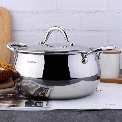 卓德铭18/10不锈钢20CM加厚大容量高汤锅煮锅蒸煮炖粥面锅煲汤锅