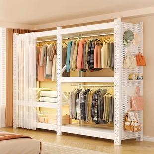 货架衣柜简易组装 钢制挂衣架 卧室房间衣帽间置物架收纳架子开放式