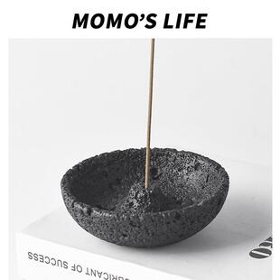 中古香插高级感小香炉线香底座侘寂风简约艺术香盘香托香座燃烧盘