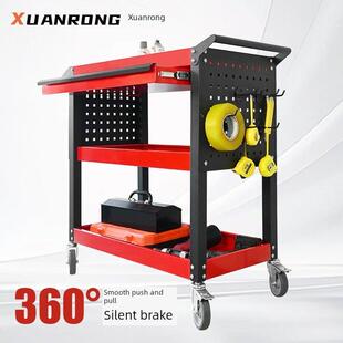 三层抽屉式工具车小车汽车维修保养车间五金架多功能移动维修架