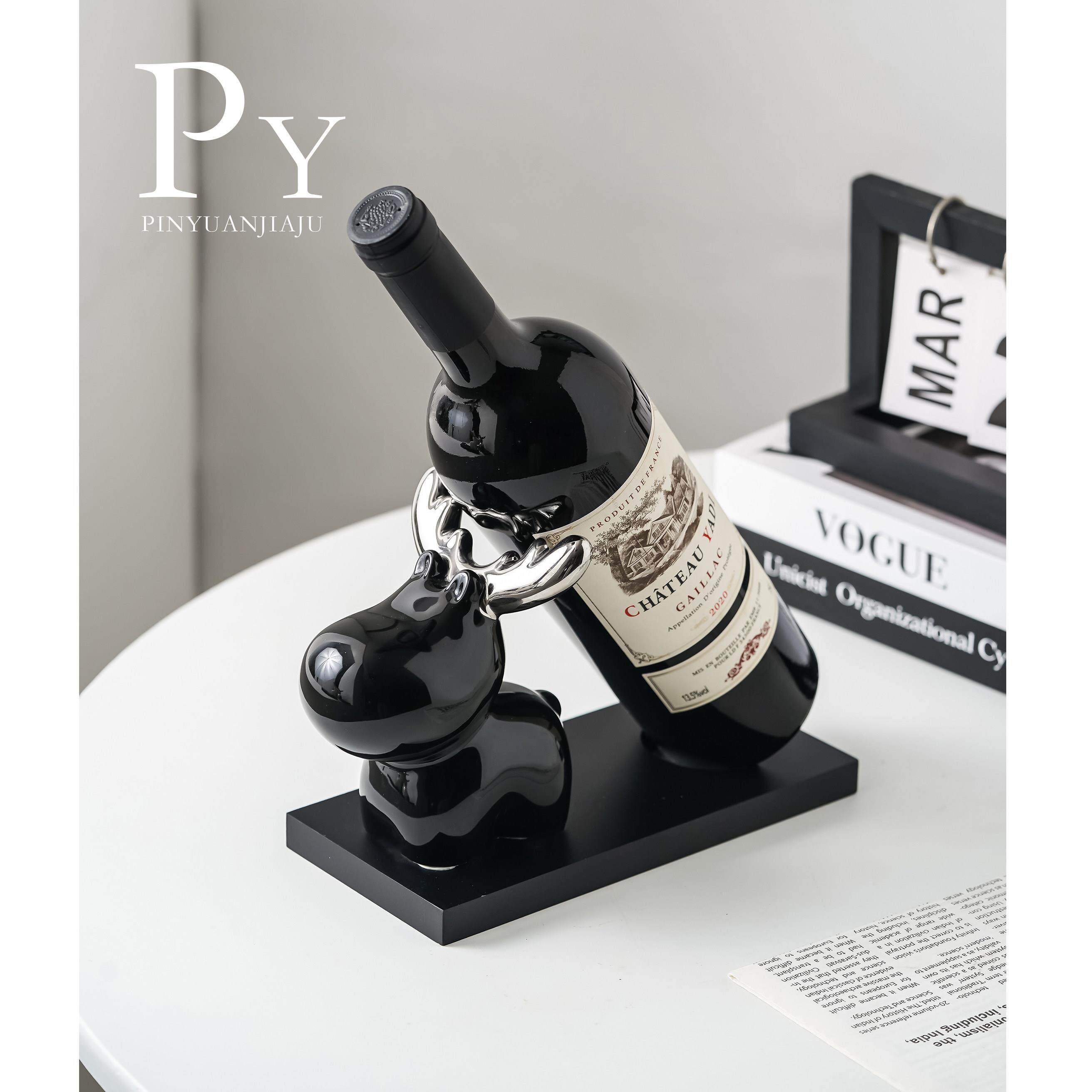 酒柜客厅2025新款红酒架托 托摆件一对轻奢高档电视柜装饰高级感