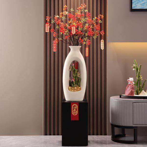 入户旁落地客厅摆件客厅高插花大型陶瓷花瓶电视柜玄关屏风装饰竖,家居饰品,落地摆件,淘宝优惠券,粉丝福利购,淘宝优惠卷