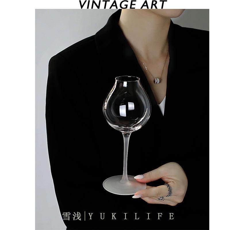 YUKIl梨落似雪亦纷呈 中古法式手作玻璃杯高级感高脚杯威士忌酒杯,餐饮具,葡萄酒/红酒杯,淘宝优惠券,粉丝福利购,淘宝优惠卷