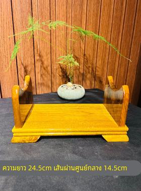 小叶桢楠金丝楠木横财底座，满金丝，做工精细，随机发货。