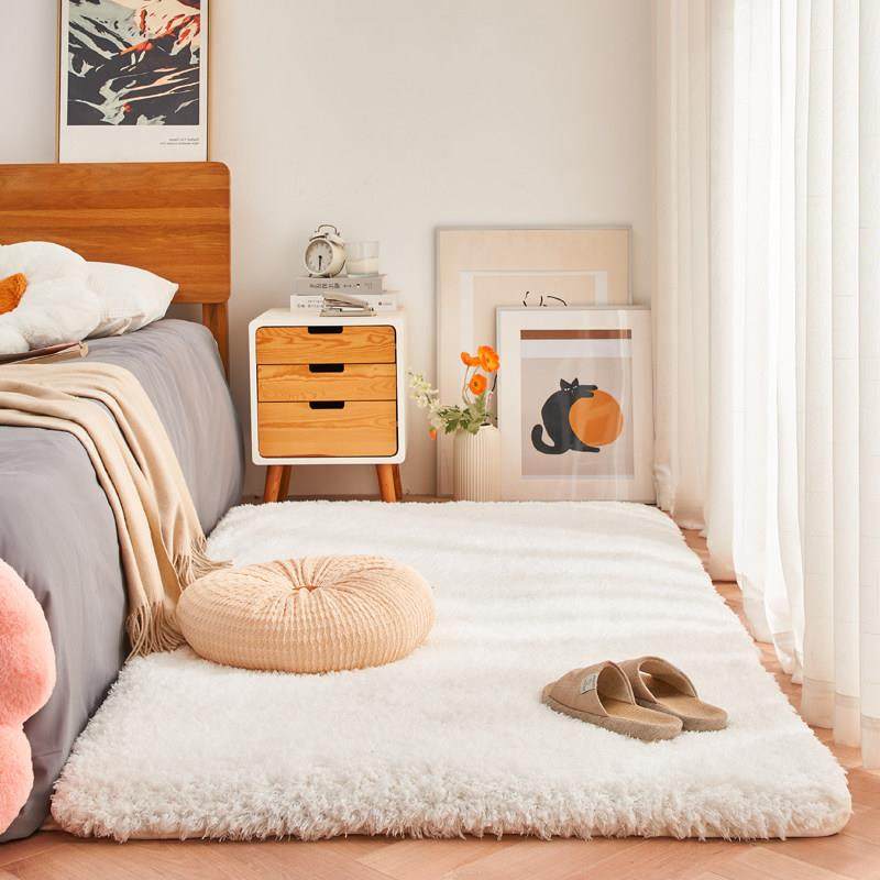 加厚白色毛绒床边毯满铺卧室床前地毯女孩房间飘窗垫学生宿舍地垫,居家布艺,床边毯,淘宝优惠券,粉丝福利购,淘宝优惠卷